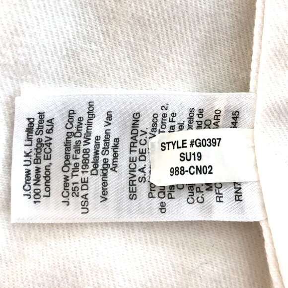 J. Crew 100% Cotton White Denim Button Front Jean Jacket Size M - Picture 8 of 8
